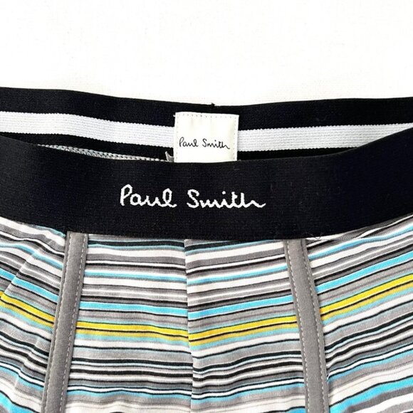 Paul Smith Blue Multi Stripe Boxer Brief - Picture 3 of 4